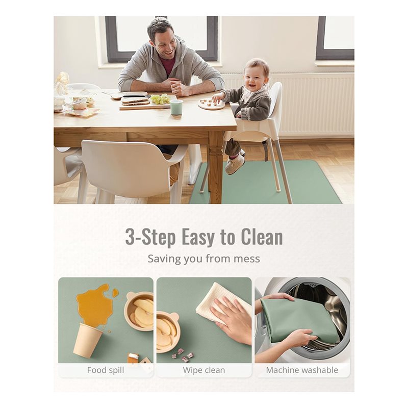 Highchair Splash Mat - Tappetino antispruzzi lavabile e impermeabile per