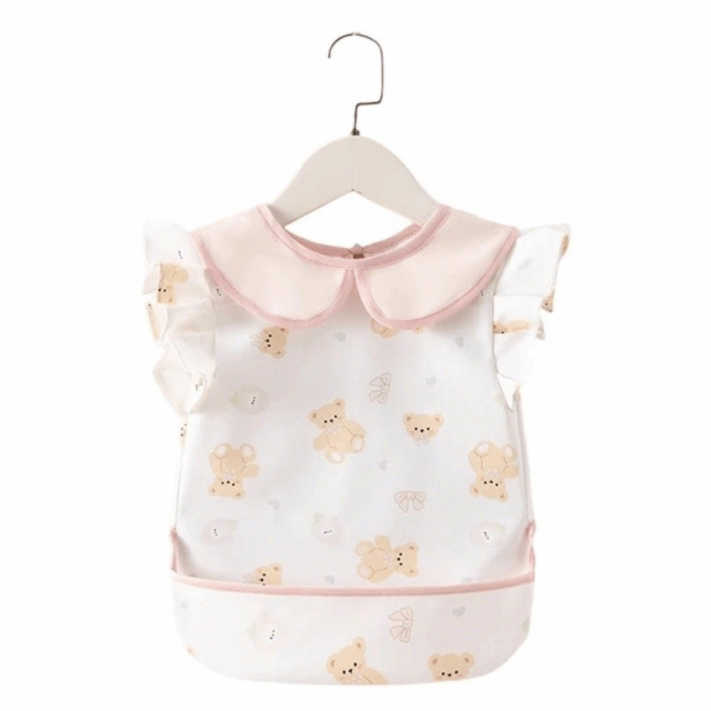 Baby Food Apron - Grembiule per Bambini a Maniche Corte,