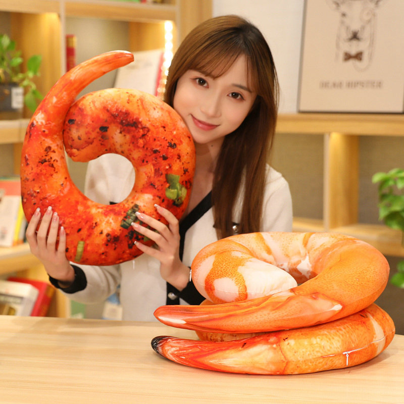 Baby Food Shrimp - 40 cm Cartoon Gamberetti Animale Cuscino
