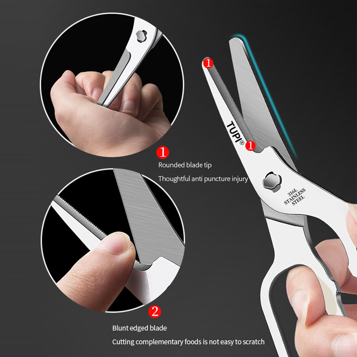 TUPI - Forbici in acciaio inos - Baby Food Scissors recensione e prezzo